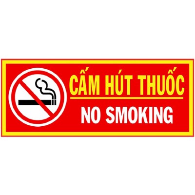 Bảng “Cấm hút thuốc” – NO SMOKING