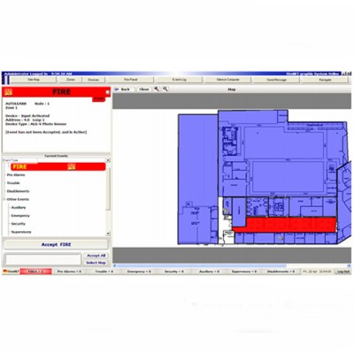 Phần mềm giám sát đồ họa 5-8 tủ FireNET HOCHIKI GUS5-8