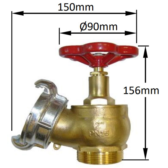 Van chữa cháy 1 ngõ ra DN50 MULTRON HV005 1V 50 1