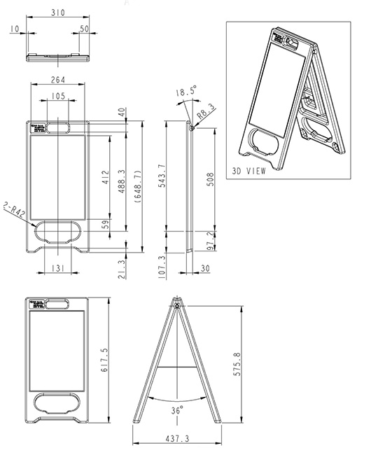 Biển cảnh báo chữ A Hi Q ATS 310 1