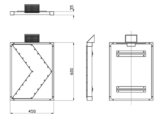 Biển cảnh báo phản quang mũi tên chỉ hướng năng lượng mặt trời GM101S 1