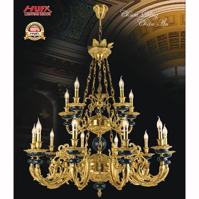 Đèn chùm đồng HUFA CĐ 1086/10+5