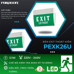 Đèn chỉ dẫn thoát hiểm PARAGON PEXK26U