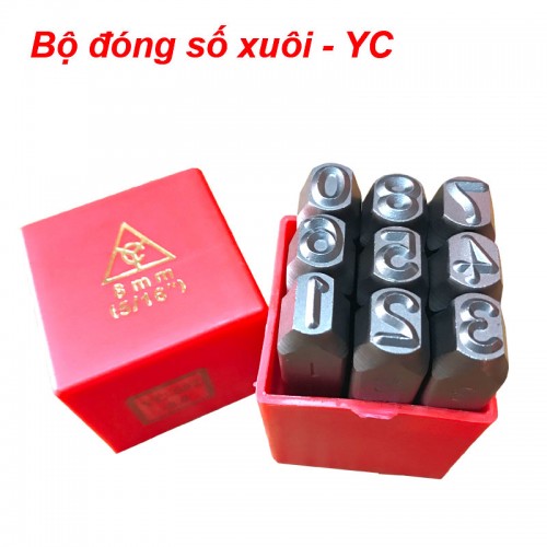 Bộ đóng số xuôi 3mm gồm 9 kí tự YC-602-3