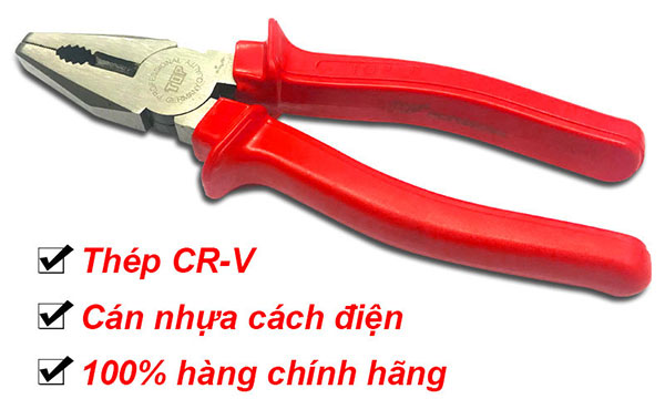 Kìm điện cán đỏ hiệu TOP 1